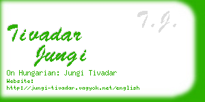 tivadar jungi business card